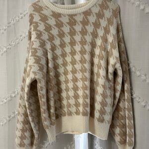 Z Supply Cozy Houndstooth Knit Sweater